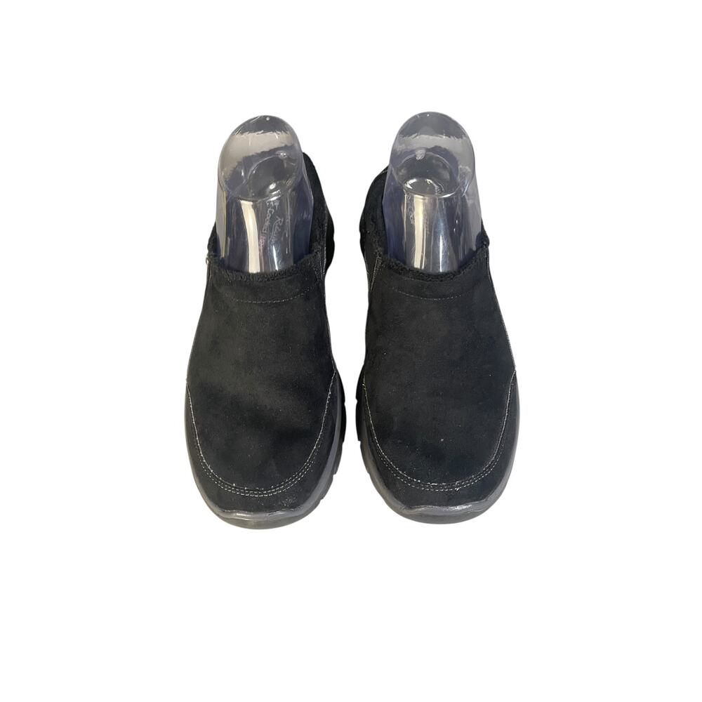 Skechers Women’s Size 8 Easy Going Latte Black Faux Suede Slip On Mules - Picture 9 of 9